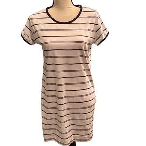 Rhythm. striped short sleeve tunic dress. Size small. Black/white